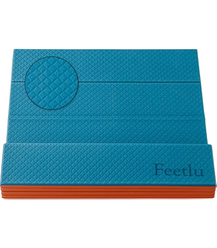 Amazon | Feetlu 折りたたみヨガマット - 厚さ8mmx120cmx180cm