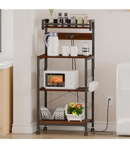 Amazon.co.jp: レンジ台 炊飯器ラック 家電収納 収納棚 レンジラック