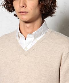 Cashmere V-neck Sweater 3213-105-0333: Natural