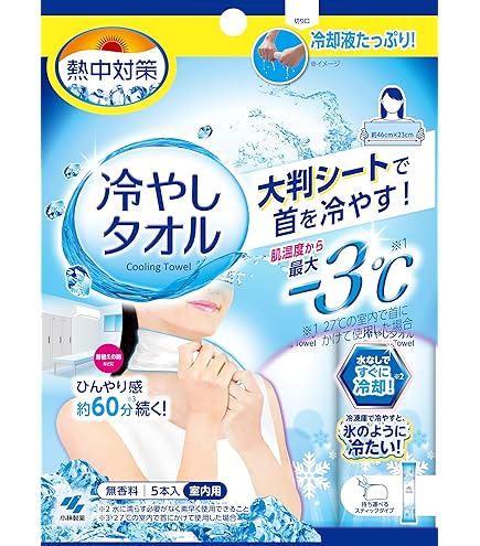 ビオレ 冷タオル 5本入り ×24袋 計120本　まとめ売り 冷却シート 無香性 Amazon.co.jp: ビオレ 冷タオル 24セット ケース まとめ 売り