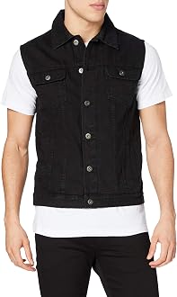 Denim Vest Quilted Sleeveless Gilet 
