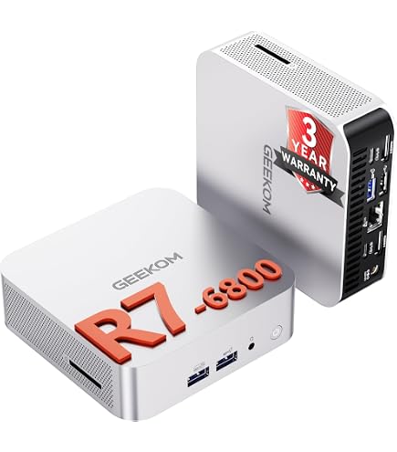 Amazon.co.jp: GEEKOM A6 Aurora Edition Mini PC AMD Ryzen 7 6800H