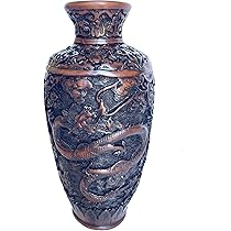 ドラゴン装飾 陶器花瓶 Amazon.co.jp: 中国ドラゴン花瓶 - ハンドメイド装飾