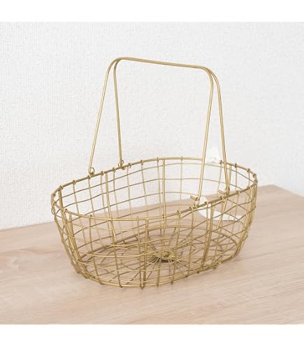 Amazon.co.jp: 【12個】アンティークゴールド ワイヤー バスケット S
