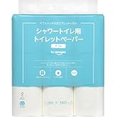 by Amazon シャワートイレ用トイレットペーパー FSC認証紙 18ロール ダブル 無香料