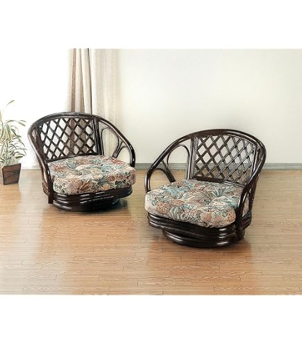 Amazon｜【今枝商店】籐 ラタン 回転座椅子 ラウンドチェア AMZS581 座