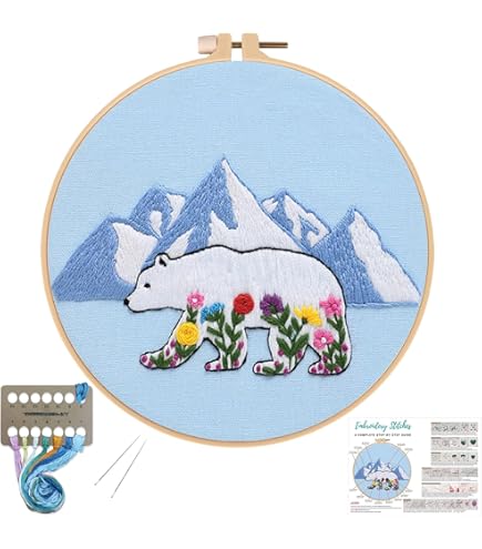 刺しゅう（欧風刺繍） Amazon | Hearthfire Hygge 初心者向け刺繍キット | 北欧民芸初心者