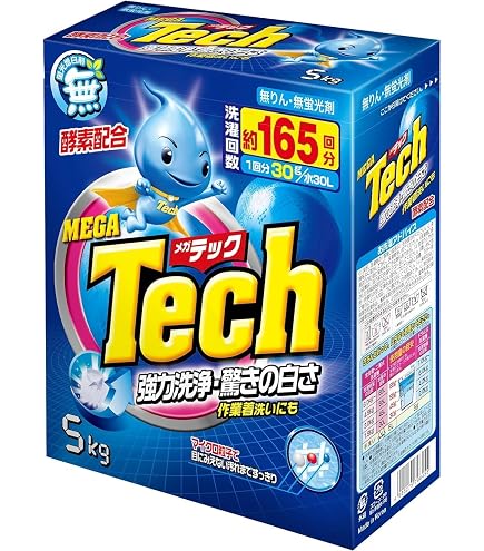 Amazon.co.jp: メガテック 大型洗剤 5KG 粉末洗剤 大容量