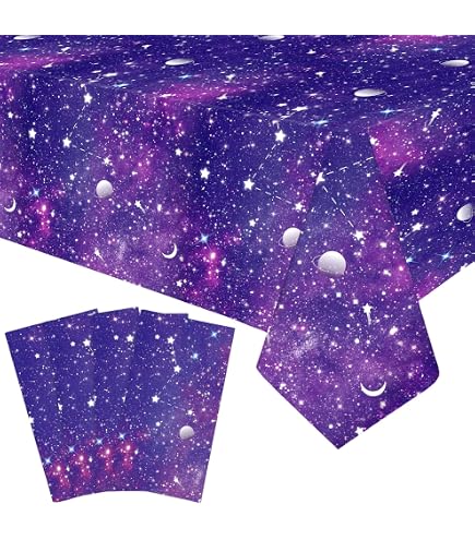 Galaxy Party-Deko-Set Für 20 Personen – Inkl. Teller, Tassen, Servietten, Tischdecke Mit Weltraum-Motiv