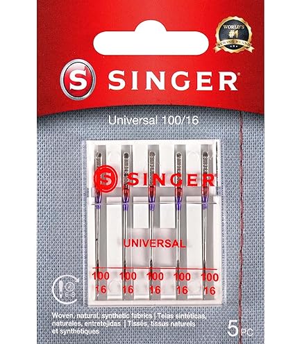 Amazon | SINGER レザーミシン針、サイズ90/14、100/16-5