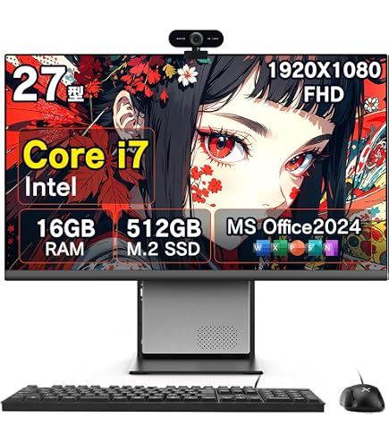 Amazon.co.jp: Wingame デスクトップパソコン 24インチ 一体型PC Win