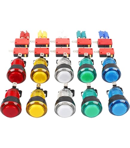 Kit DIY Arcade SJJX – Joystick 5 Pin + 10 Boutons + Encodeur USB Zero Delay Pour Raspberry Pi & PC