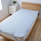 MITAS 接触冷感 綿COOL敷きパッド セミダブル 120x205cm ブルー Q-max 0.3 ひんやり 洗える 熱帯夜対策