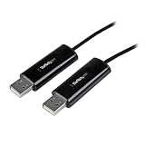 StarTech PCとMac用の2ポートUSBキーボード、マウススイッチケーブルのw/ファイル転送 - USBファイル転送ケーブル - デュアルポートUSBキロスイッチ（svkms2） USB 2.0 黒