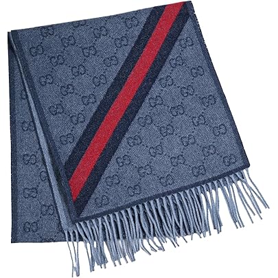 【極美品】グッチ マフラー ボーダー ビー 蜂 ユニセックス ネイビー レッド Amazon | [グッチ] マフラー メンズ レディース 男女兼用 GG柄