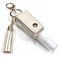 50個 スプレーボトル キーホルダー付き 詰め替えボトル 30ML レザー調 ケース付き スプレーボトル】30ml ピンク アルコール