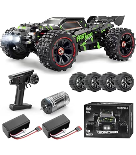 Amazon.co.jp: MEW4 1/16 ブラシレスRCカー、4X4 RCオフロードトラック