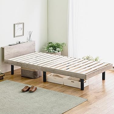 【Miki】ベッドフレーム⭐️シングル 2口コンセント 天然パイン 頑丈 楽天市場】【正午~クーポン5%引】 【65万台突破】 天然木 北欧