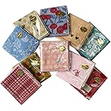 Amazon ふわふわ 無撚糸 タオル ハンカチ ギフト ラッピング ナチュラル フラワー 2色10枚組 cm ハンドタオル ホーム キッチン オンライン通販