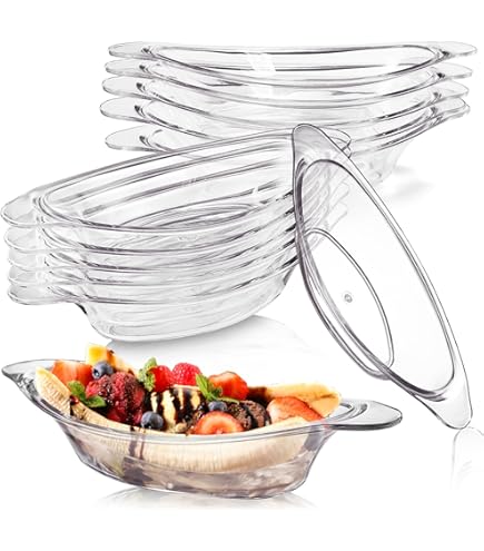Rozer 4 Pcs Ice Cream Bowls 8.5 Oz Colorful Clear Acrylic Dessert Cups Footed Cute Plastic Trifle Bowl For Serving Sundae Salad Ice Cream Cocktail - View #2