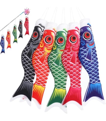 Amazon | 鯉のぼり こいのぼり ゴールド鯉 金太郎 登竜吹流し 8m 8点