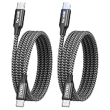 RAVIAD USB Type C ケーブル 1M 2本セット USB-C & USB-C ケーブル PD3.0 QC3.0 対応 60W/3A 急速充電 データ転送対応 高耐久ナイロン編み cタイプ iPhone 17 16 15, MacBook Pro, iPad, Galaxy S24 S23 S22 S21 S20, Huawei, Sony, Pixel タイプc機種対応
