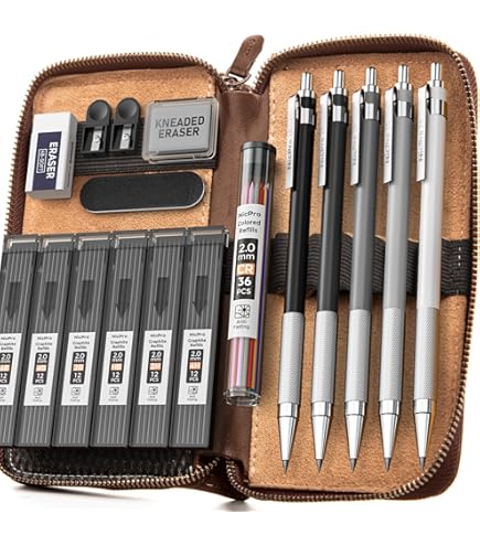 Amazon.co.jp: Nicpro ブラックメタルシャープペンシル20本セット