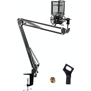 CT Factory マイクスタンド 卓上 アーム マイクアーム ポップガード ショックマウント