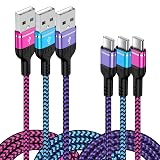 USB Type C ケーブル 【1.83m 3本*3色】 iPhone 16充電ケーブル 3A急速充電 QC3.0対応 タイプｃ充電ケーブル 高耐久 ナイロン iPhone 16 15シリーズ、 Galaxy A35 S24 Ultra A55、Motorola Moto G Stylus 5G 2024その他Android USB-C機器対応
