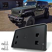 【Jeep】JKラングラーブラックバンパー ナンバープレートホルダー付き Amazon.co.jp: フロントナンバープレートフレーム