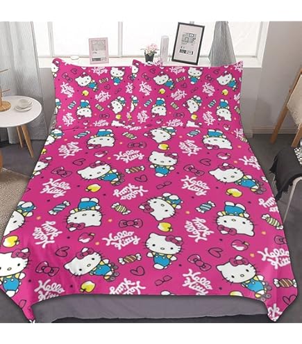 Amazon｜ハローキティ 布団カバー 3点セット シングル シングル 枕