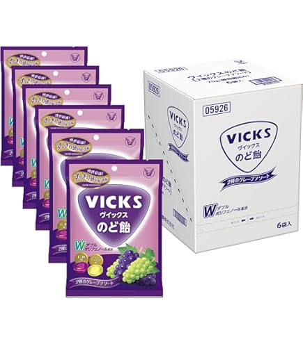 Amazon.co.jp: 大正製薬 ヴイックス すっきり甘くないのど飴󠄀 90g×6個