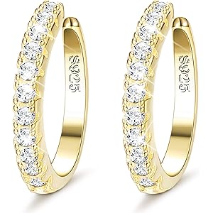 Sllaiss イヤーカフ シルバー イヤリング スワロフスキー ジルコニア シンプル イヤーカフ レディース ピアスな…