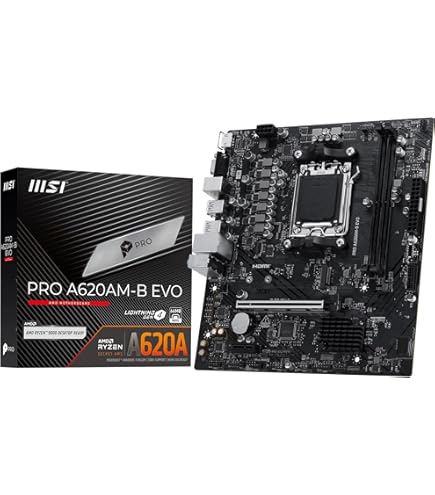 ASRock A620AM-HVS AMD Ryzen 9000/8000 / 7000 Series CPU Compatible