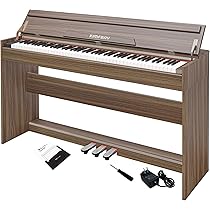 木製電子ピアノ✨88鍵盤✨ペダル付き✨MIDI対応✨ホワイト KIMFBAY 電子ピアノ 88鍵盤 木製 MIDI対応 ペダル付き ホワイト