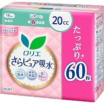 Amazon | ロリエさらピュア吸水 20ccスーパージャンボ 60枚 19cm