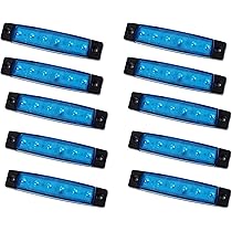 Amazon | 24V車用 青色 LED サイドマーカー ランプ 6連 汎用 10