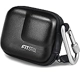 FitStill 黒のミニカメラバッグ GoPro Hero 12/11/10/9/8/7 /(2018)/ 6/5 Blackの場合、ハードシェルトラベルオーガナイザー DJI Osmo Action 4/3/2/ 、AKASO、Campark、Y