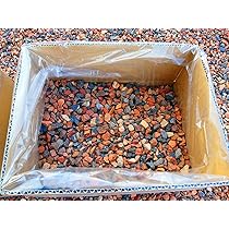 瓦チップ銀黒 Amazon | 瓦チップ 砂利 防犯砂利 防草 22L（25kg ）「越前赤瓦