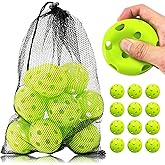 KaRaDaStyle 野球 練習用 ボール 穴あきボール バッティング トレーニング 野球ボール 練習 子供 柔らか EVA素材 直径72mm 収納袋付き 12個 24個 36個 セット イエロー グリーン オレンジ ホワイト