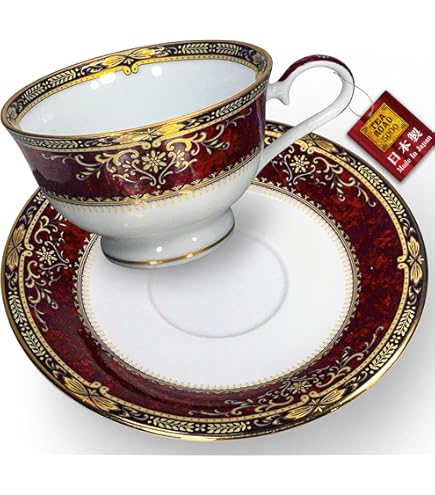【美品】オールドニッポン ティーカップ ソーサー ２セット アールヌーボー nikko食器｜ペアティ&コーヒーセット｜カップ/ソーサー