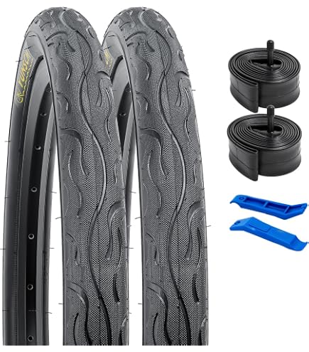 thumbnail interactive-video image 1 of YUNSCM 20" Bike Tire & Tube Combo Kit (2 Tires + 2 Tubes + 2 Rim Strips) - Fits 20x1.95 To 20x2.125 Bicycles 1 of 12