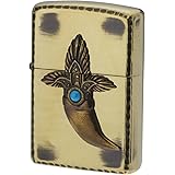 ZIPPO(ジッポー) INDIAN EMBLEM ターコイズ メタル貼り 真鍮メッキ いぶし仕上げ 2BIMT-FANG