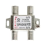 二幸電気工業 アンテナ分配器 3分配 (4K 8K BS CS CATV 地デジ) 屋内用 一端子電流通過型 SHマーク付 (SPA3K8) (1端子通電3分配器)