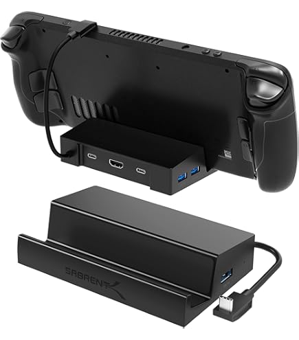 7-in-1 Steam Deck Dock with Dual 4K@60Hz HDMI DisplayPort – 100W