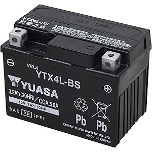 TAIWAN YUASA [ 台湾ユアサ ] シールド型 バイク用バッテリー [YT4L-BS高性能版] YTX4L-BS