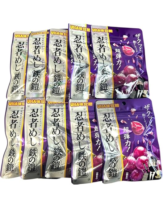 Amazon | 【まとめ買い】忍者めし 鉄の鎧 グレープ味 40g×5個 | ノー