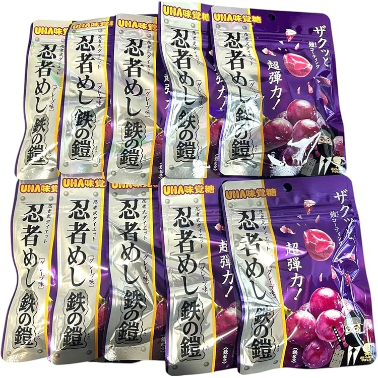 Amazon | 【まとめ買い】忍者めし 鉄の鎧 グレープ味 40g×5個 | ノー