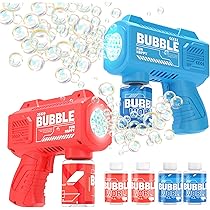 電動バブルガン☆シャボン液付き☆ Amazon | 【新バージョン・ダブル泡出し口】 シャボン玉 電動