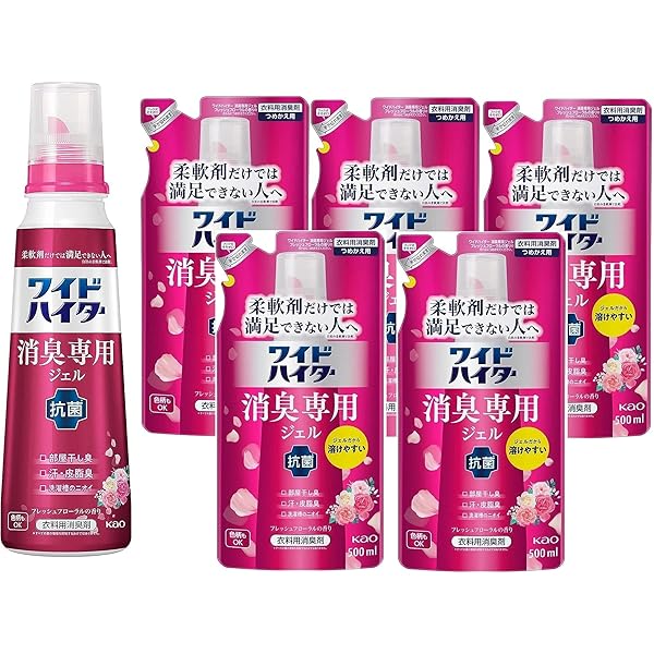 ワイドハイター 消臭専用ジェル フレッシュフローラルの香り 本体 570ml Amazon | 花王 ワイドハイター 消臭専用ジェル フレッシュ